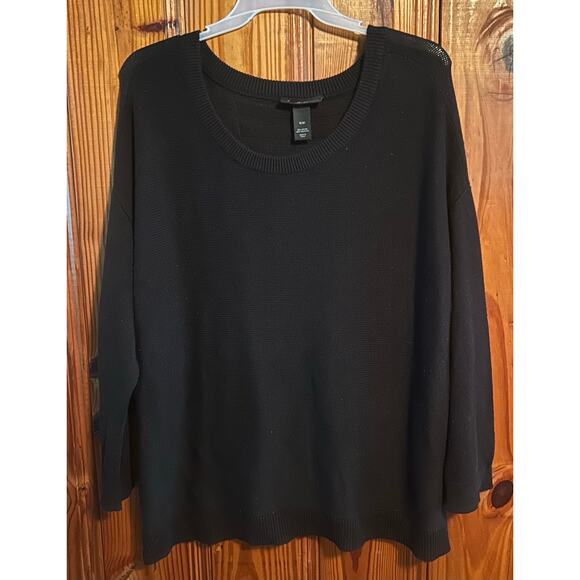 Lane Bryant women’s black crewneck tunic sweater size 18/20 - Picture 1 of 3